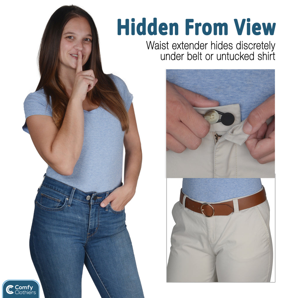 Comfy Clothiers Pants Button Extenders (10-Pack) Waist Extenders