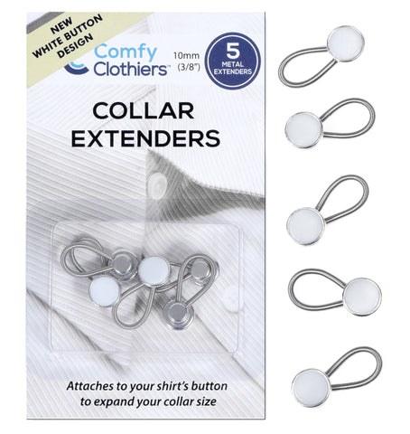 Comfy Deluxe Collar Extenders - Elastic Dress Shirt Neck Extenders